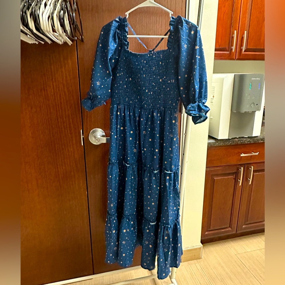 Navy maxi dress with stars